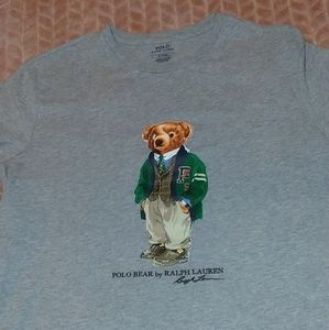 Polo bear by Ralph Lauren gray/green medium tee